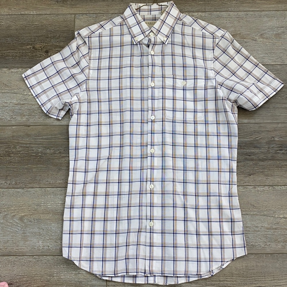 LIKE NEW - Burberry Men’s SS Linen /Cotton button down - M